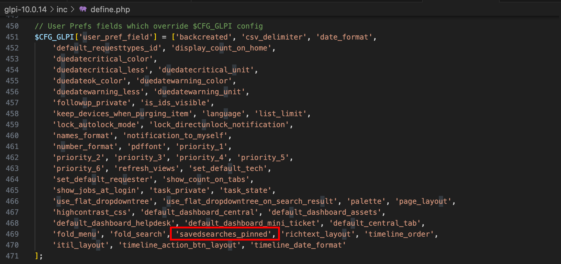 Config items